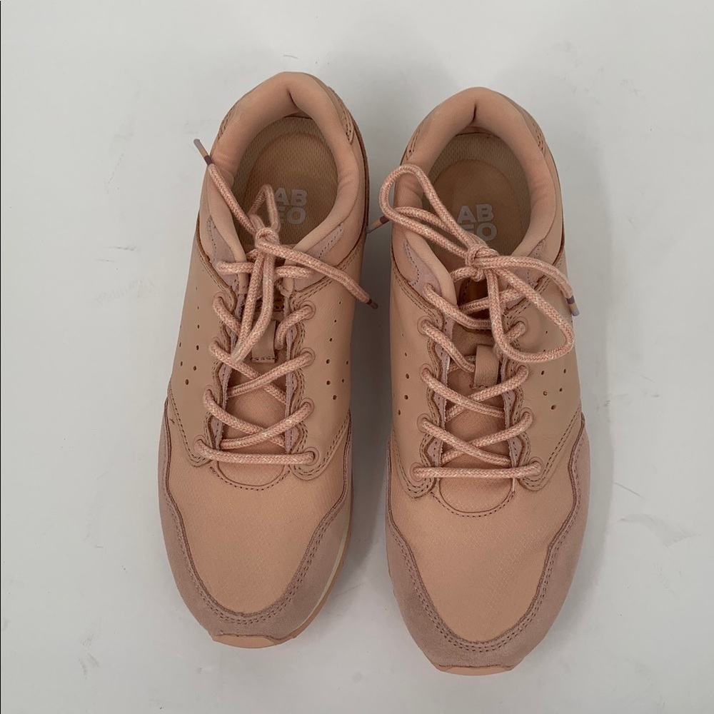 ABEO Aaliyah sneakers shoe blush pink comfort lace-up tie women 8.5 - Picture 3 of 7